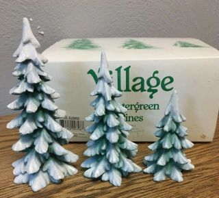 Dept 56 Snow Village - Wintergreen Pines - 52660 Set Of 3