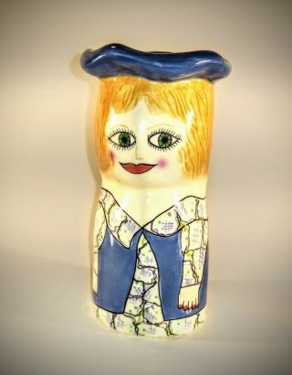 Susan Paley Bella Casa By Ganz Ceramic Vase Jar " Meg " 5 1/2 Inches Signed