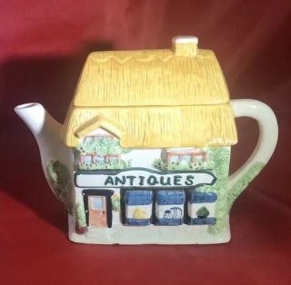 Cardinal Inc.  Vintage Ceramic Antique House Shape 6.  5 " By 8.  5 " Teapot