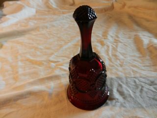 Vintage Avon Cape Cod 1876 Ruby Red 6 1/2 " Glass Bell