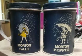 Vintage Morton Salt And Pepper Shakers