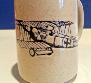 Vintage Red Wing Wwi German Biplane Fighter Aircraft Plane Coffee Cup Mug
