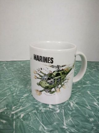 Vintage Marines Big Deal Helicopter Coffee Mug