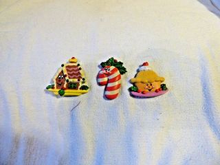 Avon Christmas Magnets Set Of Three House Candy Cane And Plum Pudding