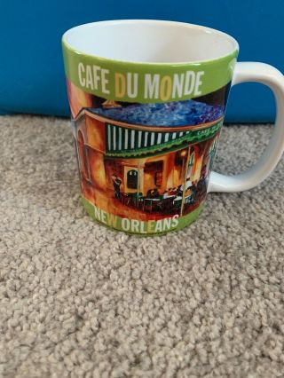Cafe Du Monde Coffee Cup Orleans Louisiana Mug French Quarter Full Color