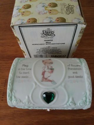 Fresco May Hopechest Emerald Color Of Patience Practical And Sincere 1995 W/box