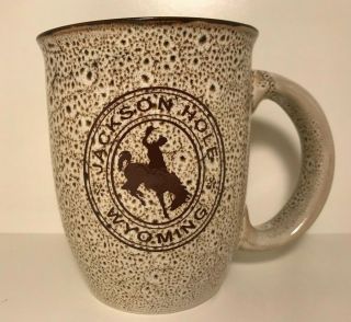 Jackson Hole Wyoming Coffee Mug - Horse And Cowboy Logo