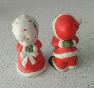 Vintage Lefton Christmas Kissing Santa and Mrs Claus Figurines 3in Tall Holiday 4