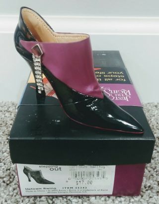 Just The Right Shoe By Raine 2002 " Uptown Swing " Pointed Toe Ankle Boot Euc
