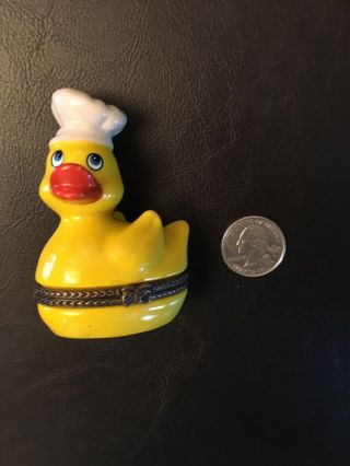 Rubber Duck / Porcelain Hinged Trinket Box