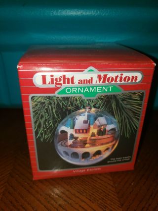Hallmark 1986 Keepsake Ornament Christmas Light Motion Village Express Train Htf