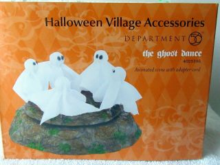 Dept 56 Halloween Vlge Accessories " The Ghost Dance " Animated W/adapter Vgc