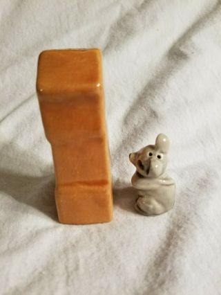 VINTAGE GRANDFATHER CLOCK AND MOUSE SALT AND PEPPER SHAKERS 2