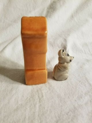 VINTAGE GRANDFATHER CLOCK AND MOUSE SALT AND PEPPER SHAKERS 4