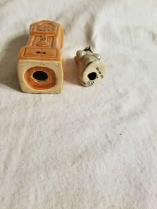 VINTAGE GRANDFATHER CLOCK AND MOUSE SALT AND PEPPER SHAKERS 5