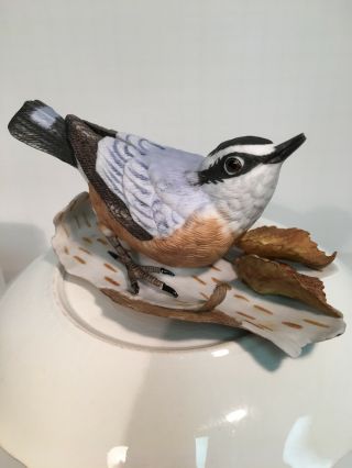 Lenox Red Breasted Nuthatch Garden Bird Figurine Fine Porcelain Hand Painted