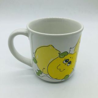 Vintage NANCY LYNN Smiling Citrus LEMON Coffee Mug Cup 3