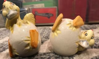 Vintage Duck In Egg Salt And Pepper Shakers