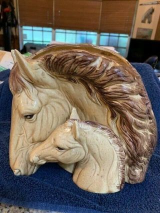 Ceramic Horse And Foal Planter