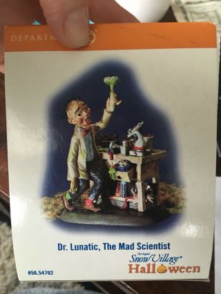 Dept 56 Snow Village Halloween Dr.  Lunatic The Mad Scientist