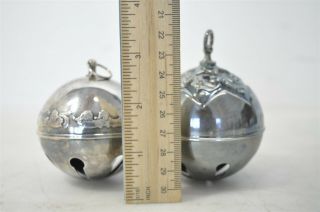 Vintage Wallace / Reed & Barton Silverplate Holiday Bell Ornament Christmas Tree 3