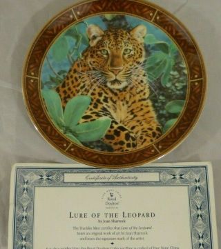 Franklin Royal Doulton Limited Edition Collectors Plate Lure Leopard W/