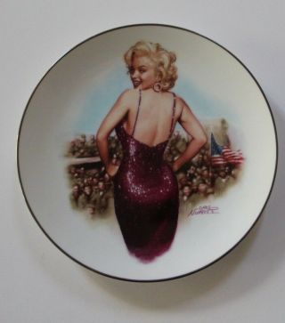Marilyn Monroe Plate " For Our Boys In Korea,  1954 " 1992