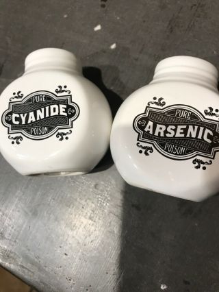 Too Fast Cyanide And Arsenic Salt And Pepper Shakers