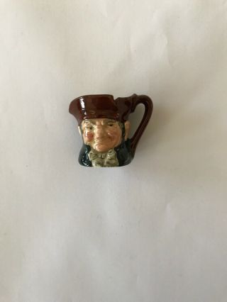 Royal Doulton “old Charley " Tiny Toby Jug - 1 3/8” Made In England