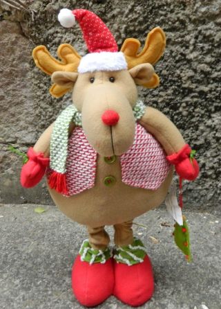 Standing Reindeer Christmas Decoration With Extendable Legs