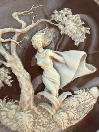 SHE WAS A PHANTOM OF DELIGHT Clay Stone PLATE Gayle Bright Appleby 1980 2