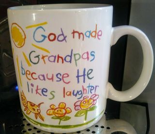 God Made Grandpas Because Vintage Hallmark Coffee Mug Tea Cup