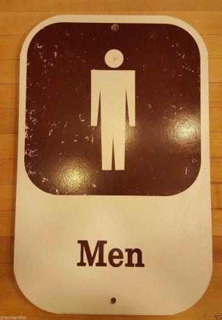 Men Sign Public Hospitality Hotel Motel Fiberglass 12 " X18.  5 " Bathroom Restroom