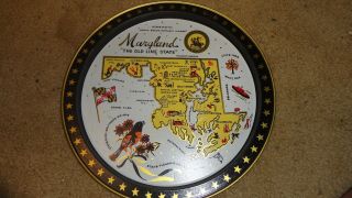 Maryland Metal Map Plate The Old Line State Made By Fabcraft Frenchtown Nj