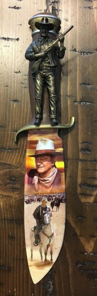 John Wayne Collector Ceramic Knife - 4 The Duke - Bradford Exchange - Cowboys Western