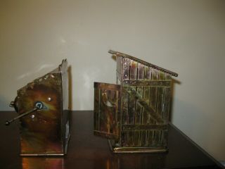 Vintage Tin/Copper Music Boxes by Berkeley Designs - Outhouse & Telephone 4