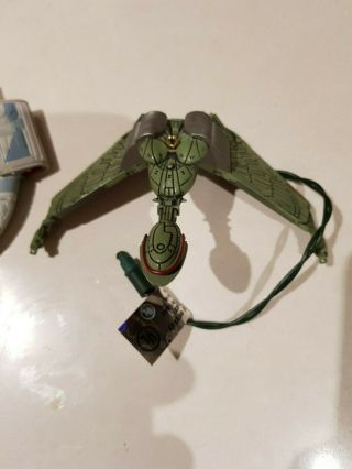 Two Hallmark Star Trek lighted ornaments - USS Defiant and Klingon Bird of Prey 3