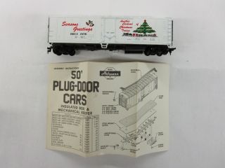 Athearn Ho Railroad 50 Foot Boxcar Christmas Trains Season Greetings Bbcx 1978