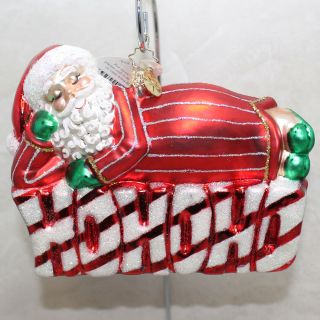 Christopher Radko Siesta Santa Glass Ornament,  (sl 01569)