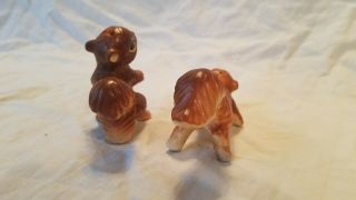 Vintage Cute Ceramic Brown and Tan Squirrels Salt and Pepper Shakers 3