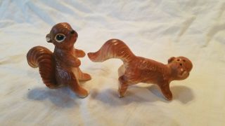 Vintage Cute Ceramic Brown and Tan Squirrels Salt and Pepper Shakers 4