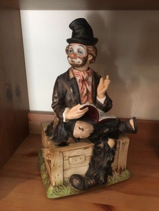 Waco Musical Clown Porcelain Figure Melody In Motion Willie The Whistler