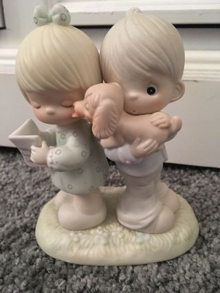 Precious Moments " Puppy Love Is From Above " Figurine