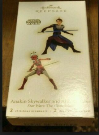 Anakin Skywalker & Ahsoka Tano Clone Wars 2009 Hallmark Keepsake Ornament