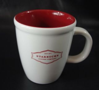 Starbucks Coffee Cup Est 1971 2006 Classic Abbey Mug White Red 13 Oz