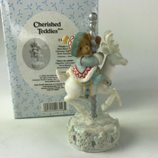 Cherished Teddies Frosty Fun Bear Reindeer Carousel Winter Christmas 118760
