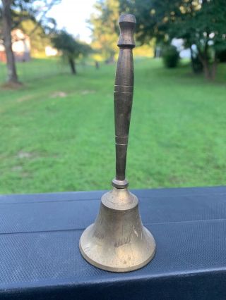 Vintage Brass Bell 2 Inch Diameter 6 Inches Tall Old School Bell Service Desk