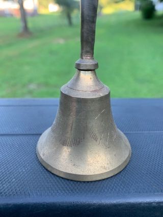 Vintage brass bell 2 inch diameter 6 inches tall old school bell Service Desk 3