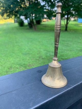 Vintage brass bell 2 inch diameter 6 inches tall old school bell Service Desk 5