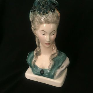 Vintage De Pompadour Bust Figurine By Goldcrest Ceramics